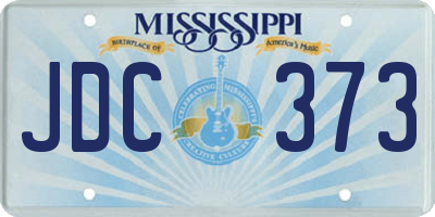 MS license plate JDC373