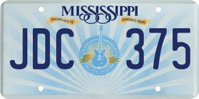 MS license plate JDC375