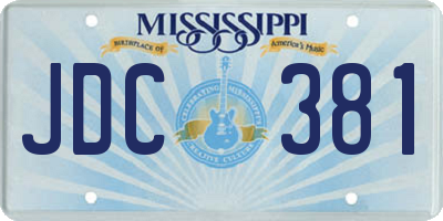 MS license plate JDC381