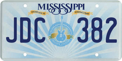 MS license plate JDC382