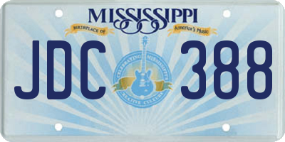 MS license plate JDC388