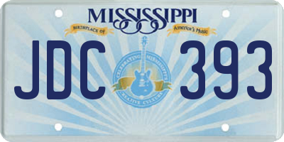MS license plate JDC393