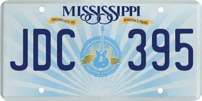 MS license plate JDC395
