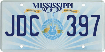 MS license plate JDC397