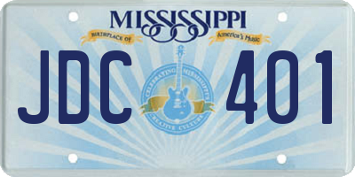 MS license plate JDC401