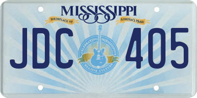 MS license plate JDC405