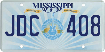 MS license plate JDC408