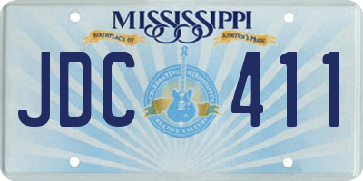MS license plate JDC411