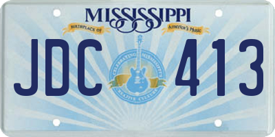 MS license plate JDC413
