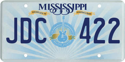 MS license plate JDC422