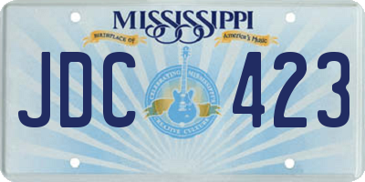MS license plate JDC423