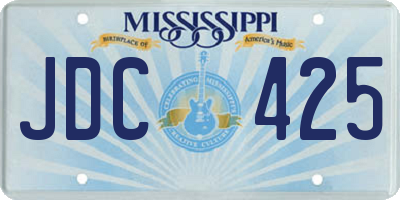 MS license plate JDC425