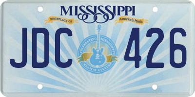 MS license plate JDC426