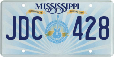 MS license plate JDC428