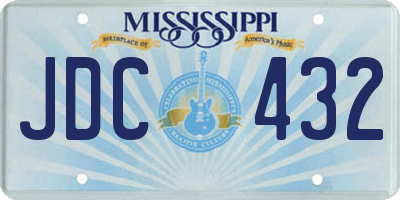 MS license plate JDC432