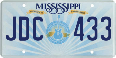MS license plate JDC433