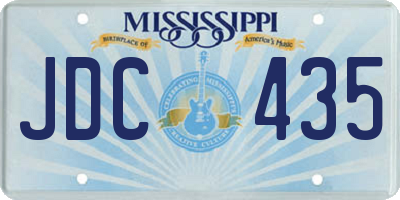 MS license plate JDC435