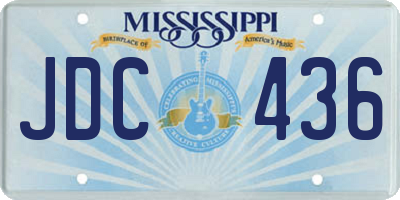 MS license plate JDC436