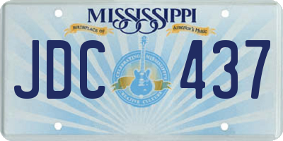 MS license plate JDC437