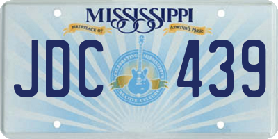 MS license plate JDC439
