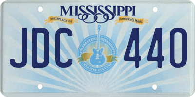 MS license plate JDC440