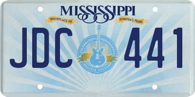 MS license plate JDC441