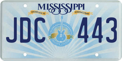 MS license plate JDC443