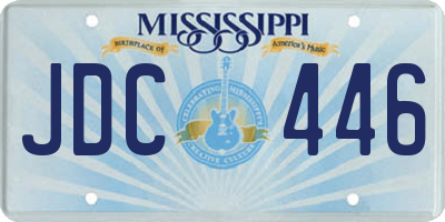 MS license plate JDC446