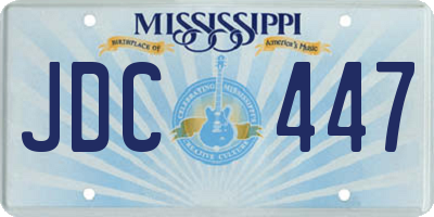 MS license plate JDC447