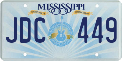 MS license plate JDC449