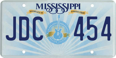 MS license plate JDC454