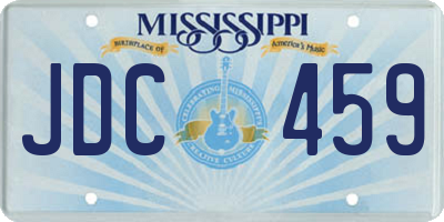 MS license plate JDC459