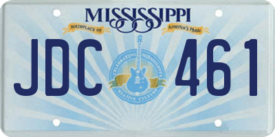 MS license plate JDC461