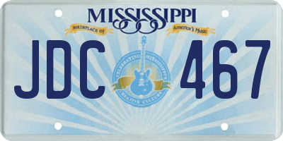 MS license plate JDC467