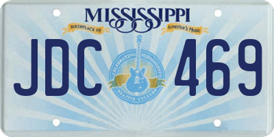MS license plate JDC469