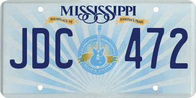 MS license plate JDC472