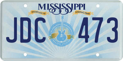 MS license plate JDC473