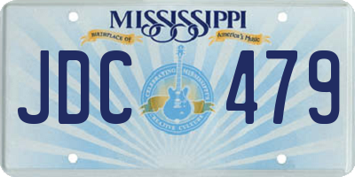 MS license plate JDC479