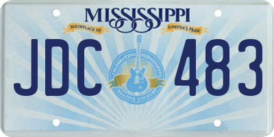 MS license plate JDC483