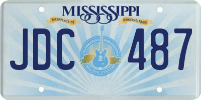 MS license plate JDC487