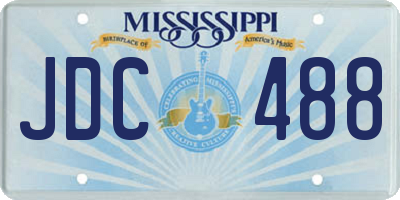 MS license plate JDC488