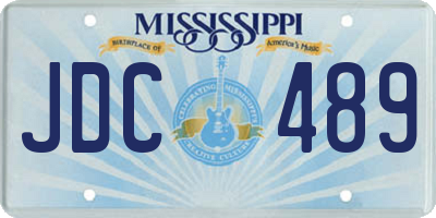 MS license plate JDC489