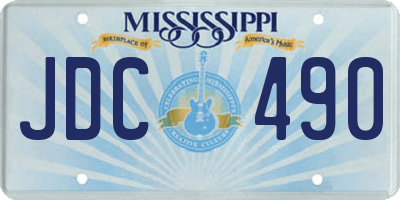 MS license plate JDC490