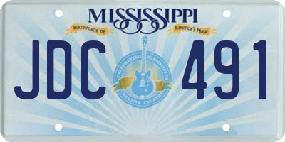 MS license plate JDC491