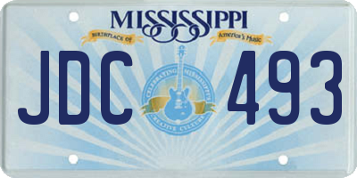 MS license plate JDC493