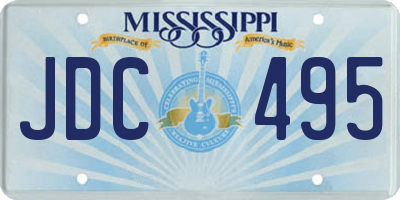 MS license plate JDC495