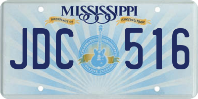 MS license plate JDC516