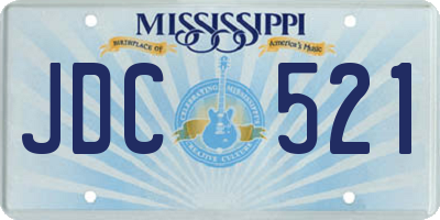 MS license plate JDC521