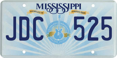 MS license plate JDC525