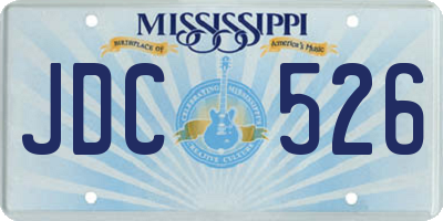 MS license plate JDC526